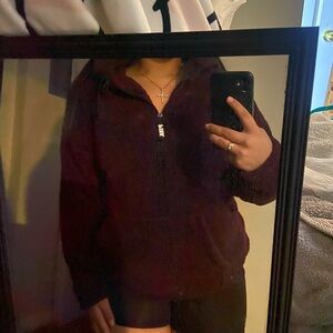 Women's Burgundy Pullover Top